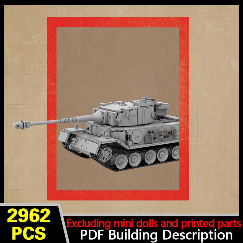Heavy Equipment Lego - Modelo de Tanque Pesado Tiger Ausf.E,