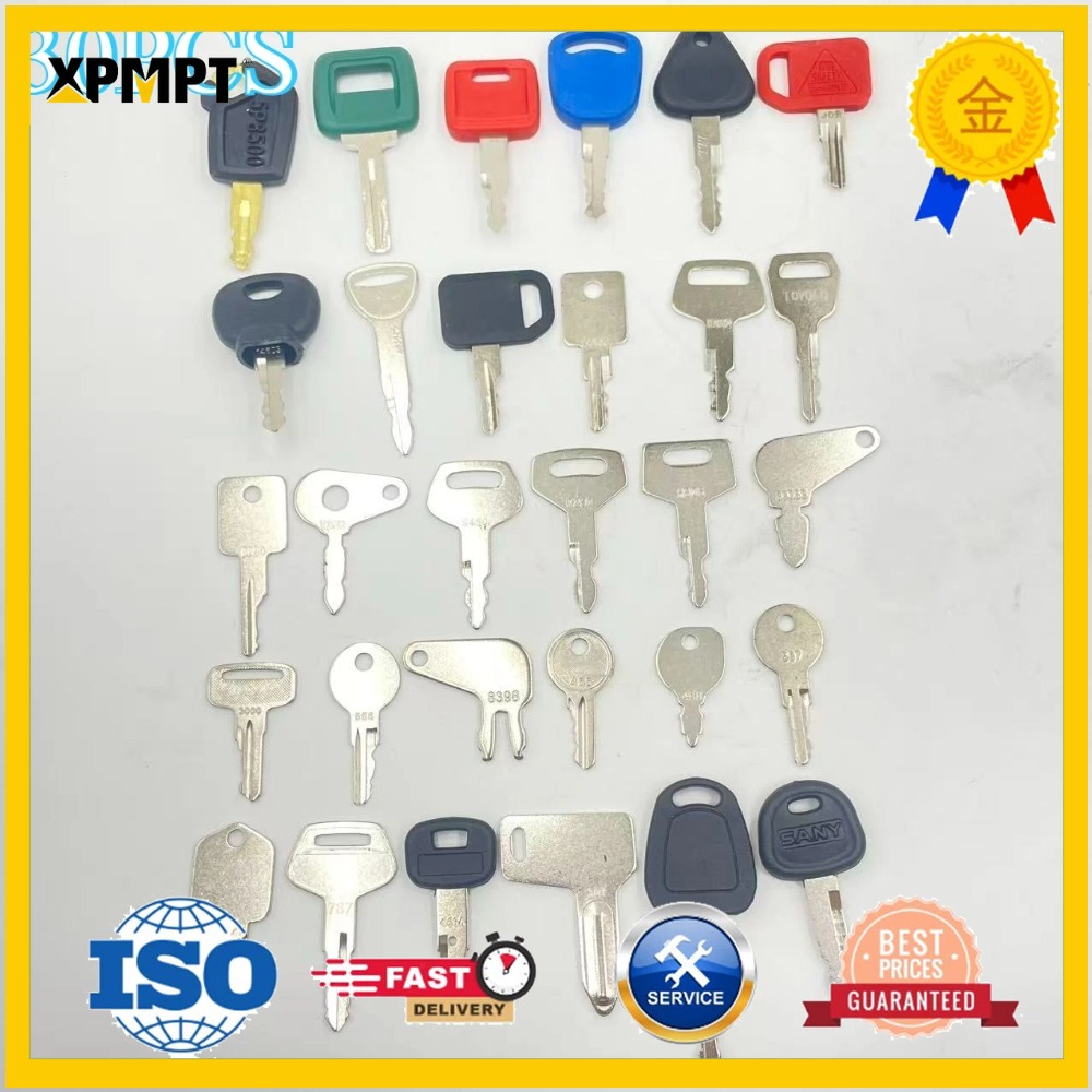 Heavy Equipment Keys - Conjunto de 30 Chaves para Equipamentos