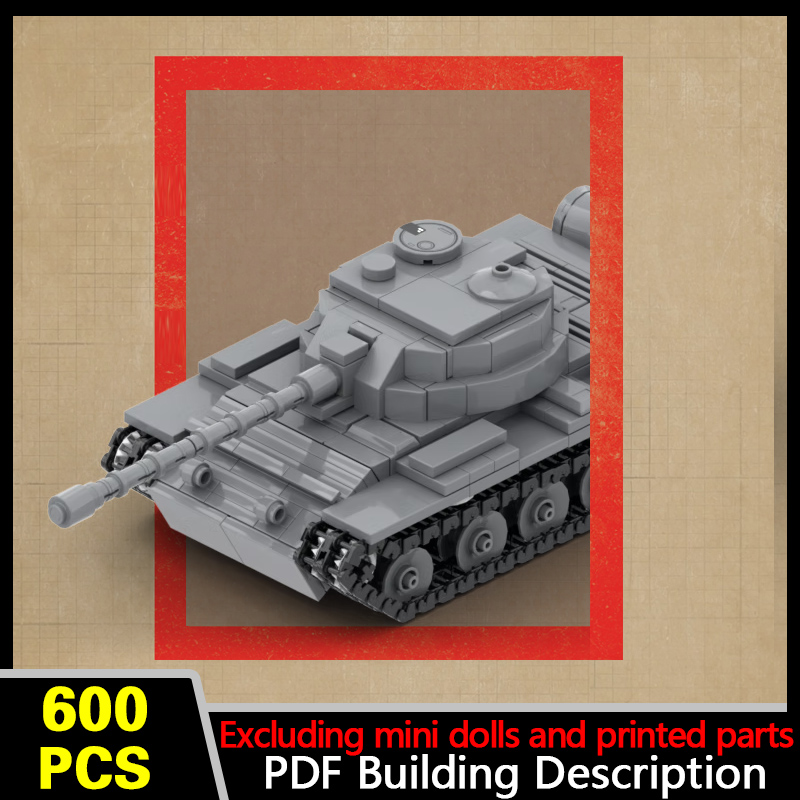 Heavy Equipment Lego - Modelo de Tanque Militar Pesado T-54/55,